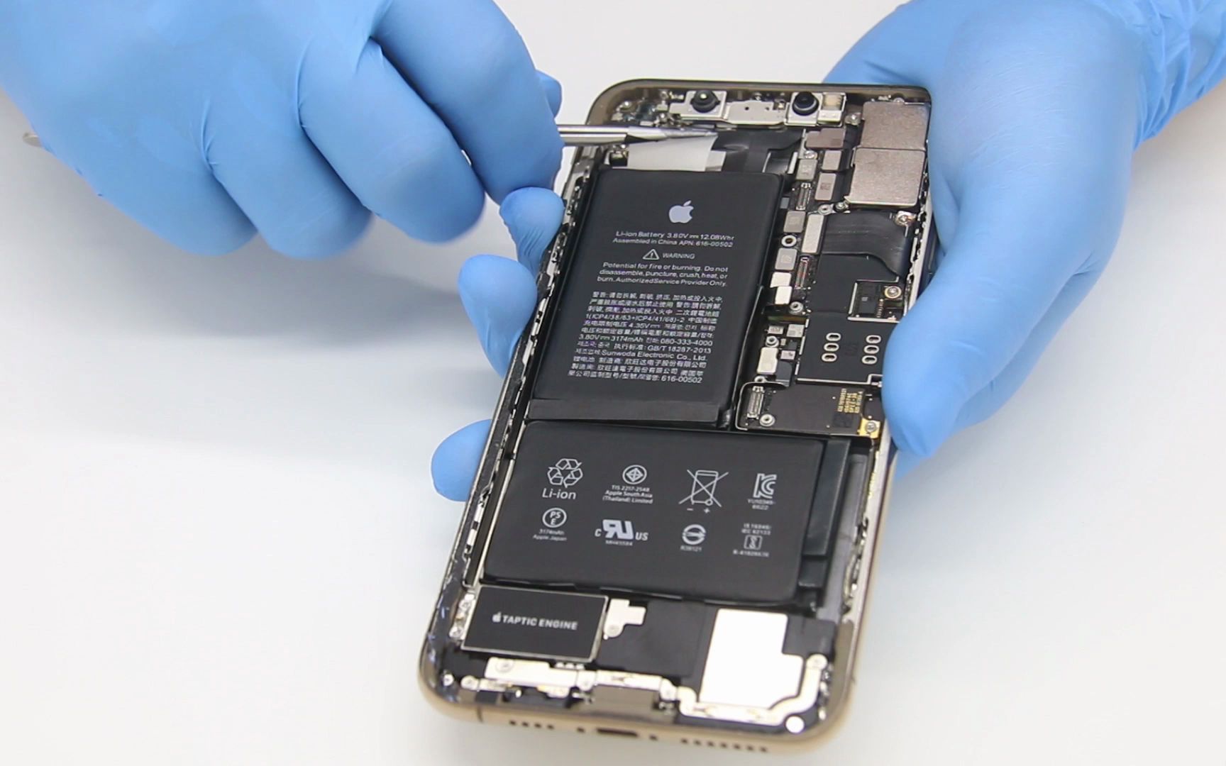苹果iPhoneXsMax换电池视频教程(XSM大容量电池)