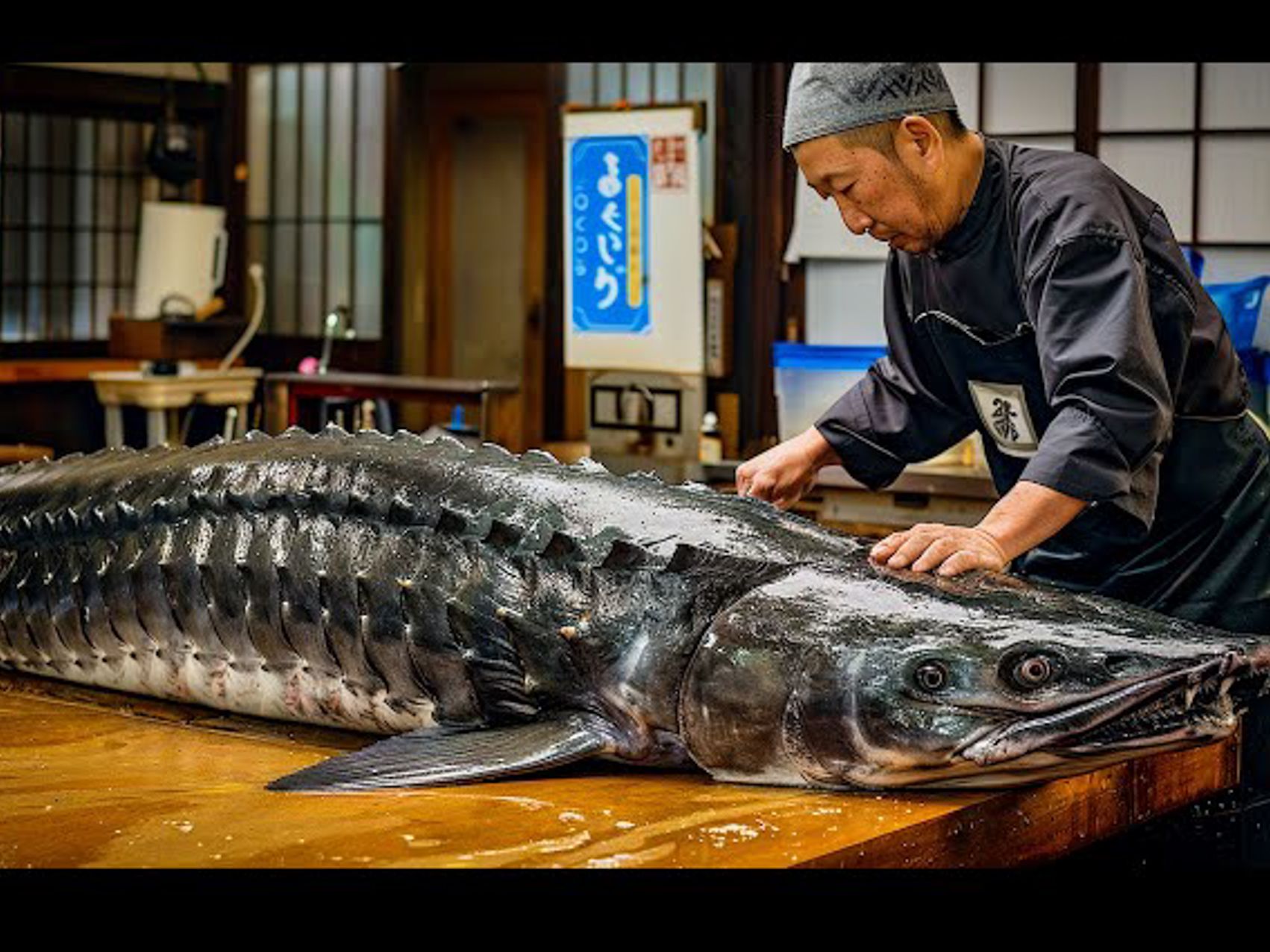 探索日本料理,日本人如何制作美味的龙鲟生鱼片机翻字幕哔哩哔哩bilibili