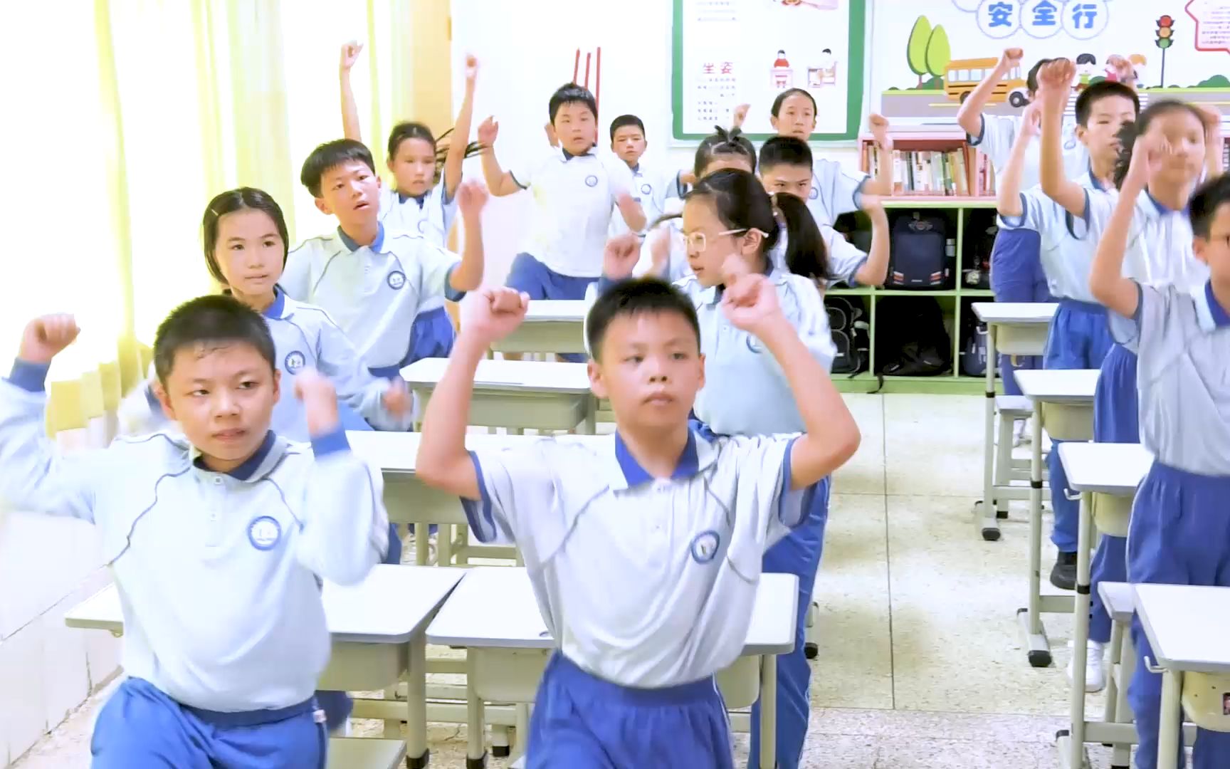 东莞市东城第六小学室内大课间微视频