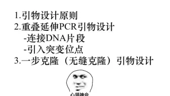 一个视频教会你无缝克隆（一步克隆）和重叠延伸PCR引物设计