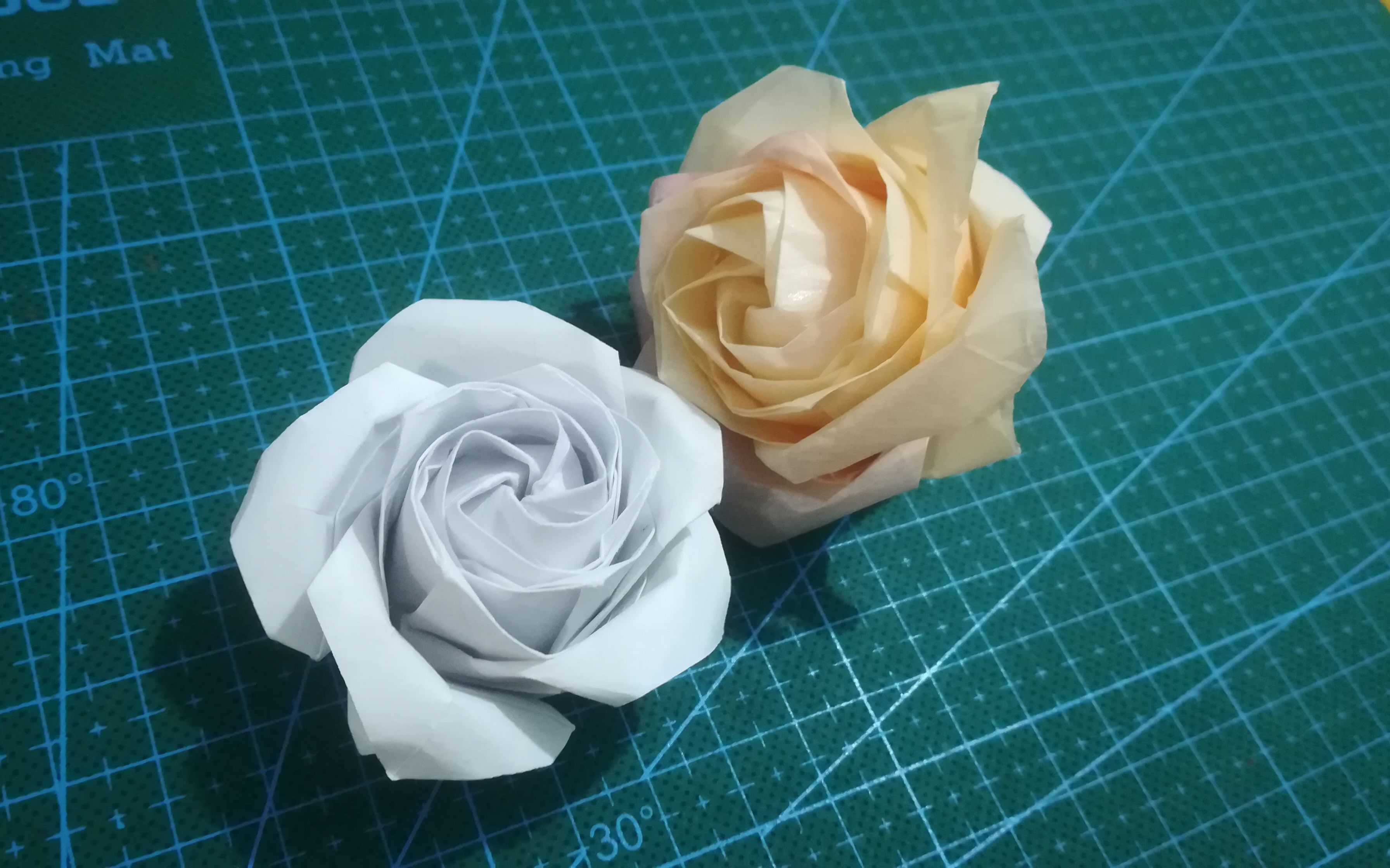 【折纸教程】五瓣佐藤玫瑰——不来一朵对象快乐花吗ヾ(o11ω11)