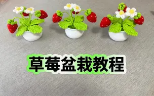 草莓小盆栽钩织教程