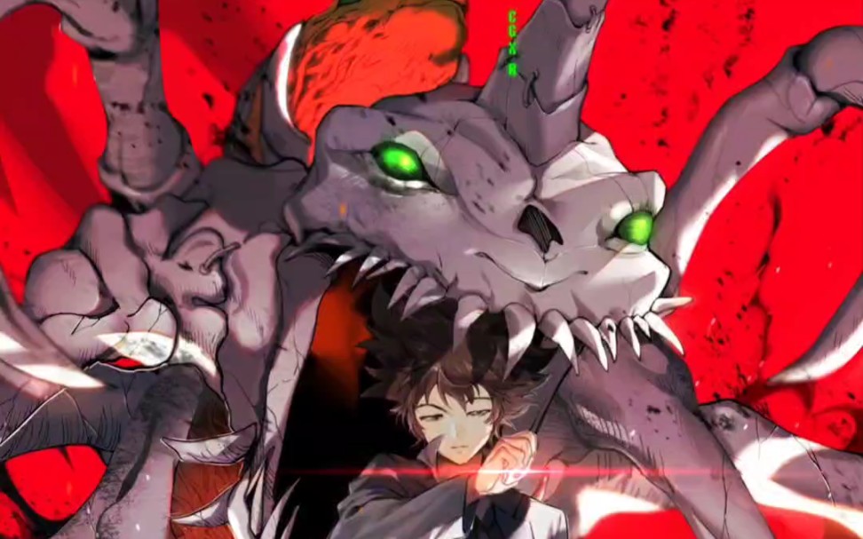 [3d动态壁纸] 纸数码宝贝错误进化-白骨丧尸暴龙兽_哔哩哔哩_bilibili