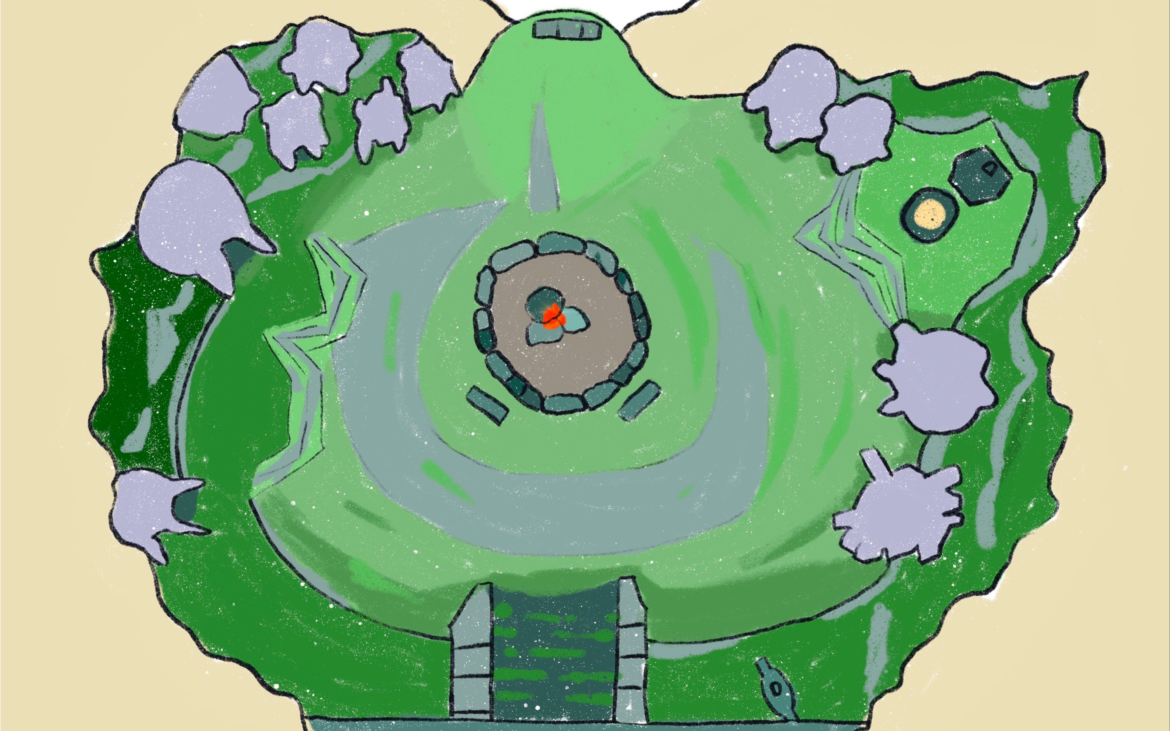 【光遇】雨林手绘地图(一)