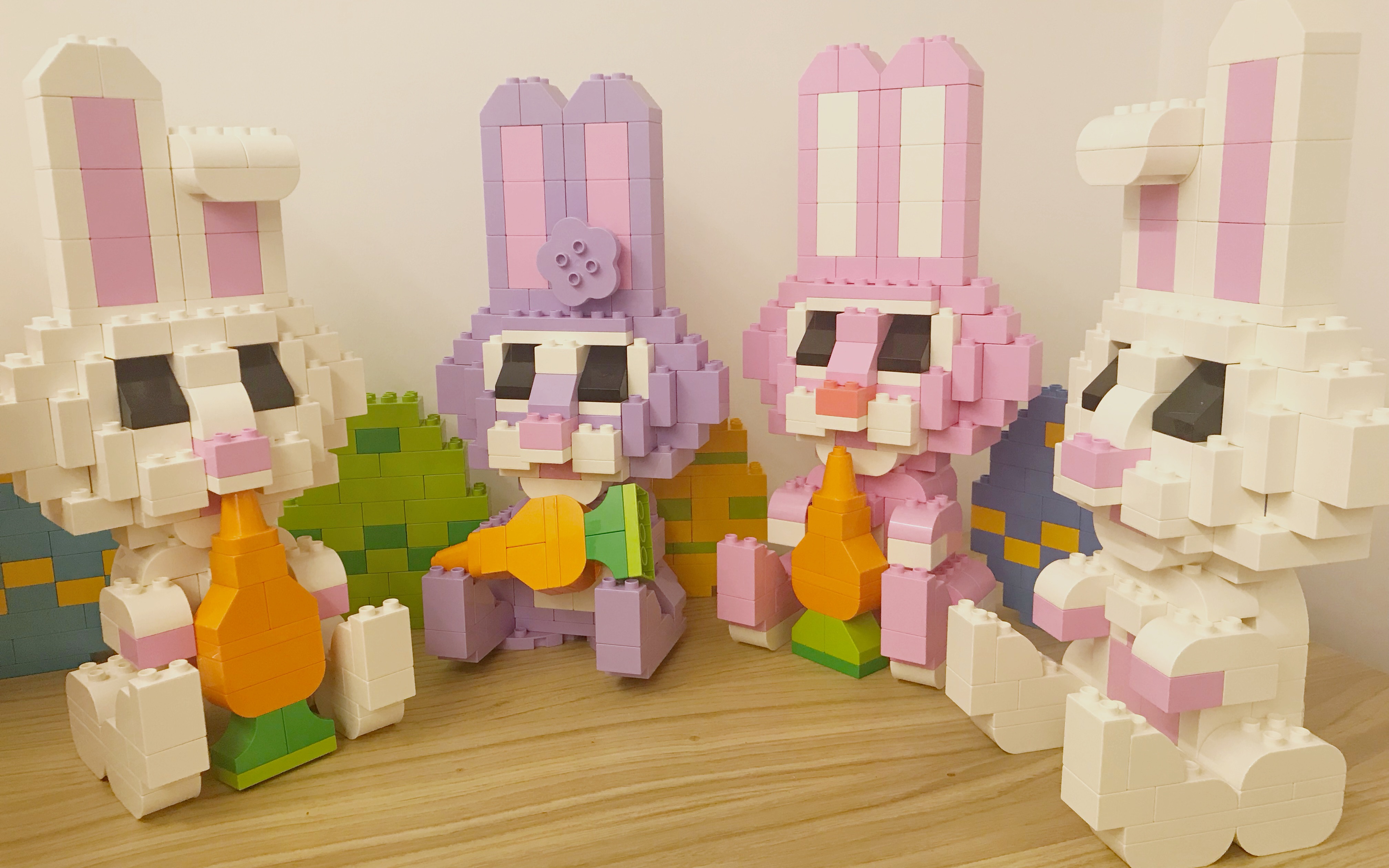 乐高得宝moc 复活节兔子 共计136件 lego duplo moc easter bunny