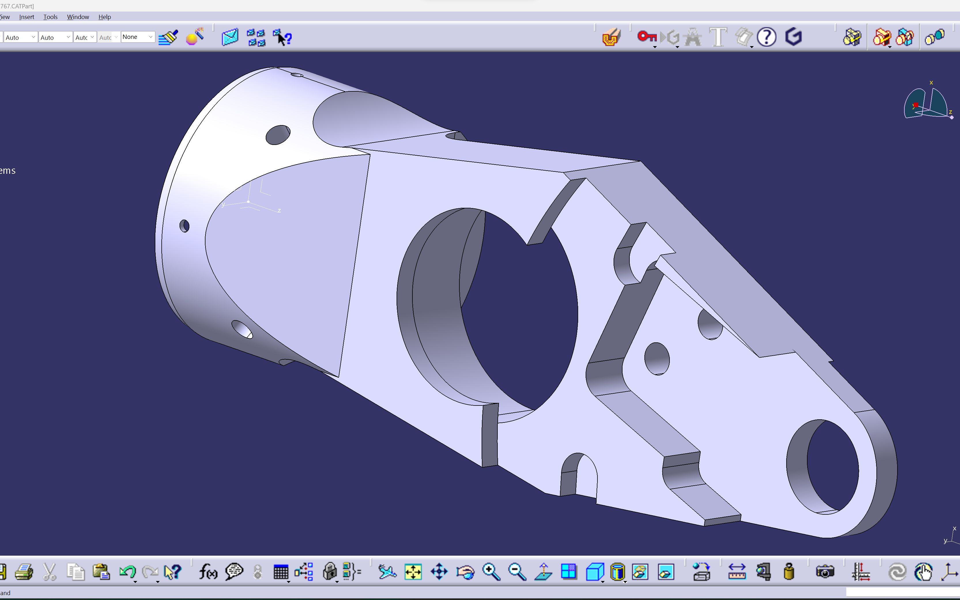 CATIA3D 767 零件混合建模练习哔哩哔哩bilibili