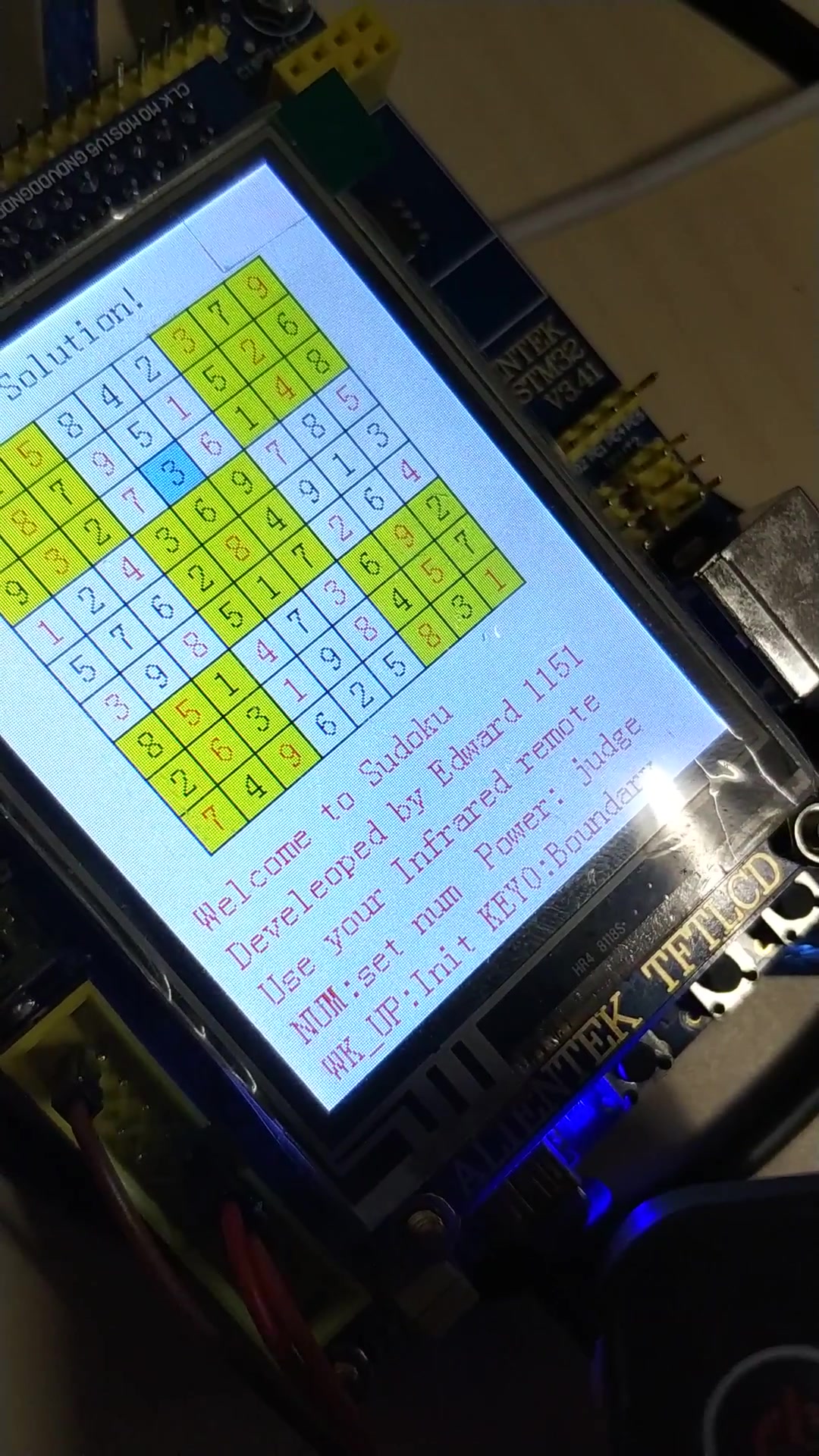 SudokuMiniSTM32单片机数独游戏哔哩哔哩bilibili