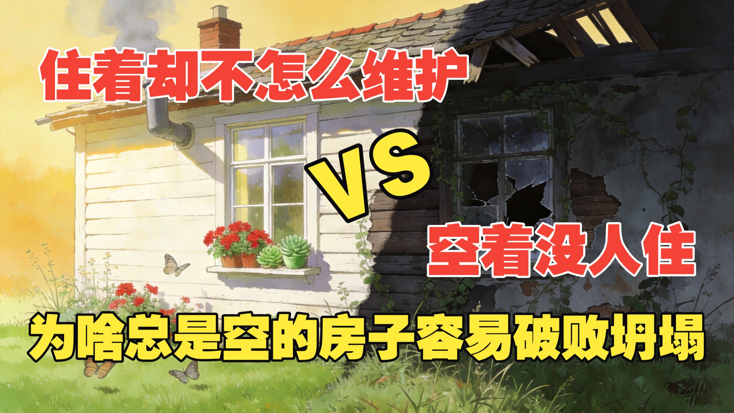 为啥没人住的空房子总是很快的破败坍塌？