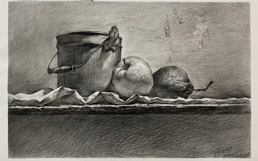 这种大师构图法的静物素描你喜欢吗反正我特喜欢画这种构图的静物