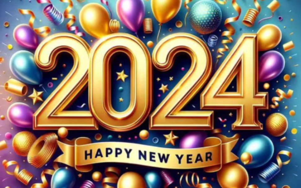 新年快乐!万事如意,祝家人身体健康.2024年龙年大吉大利.