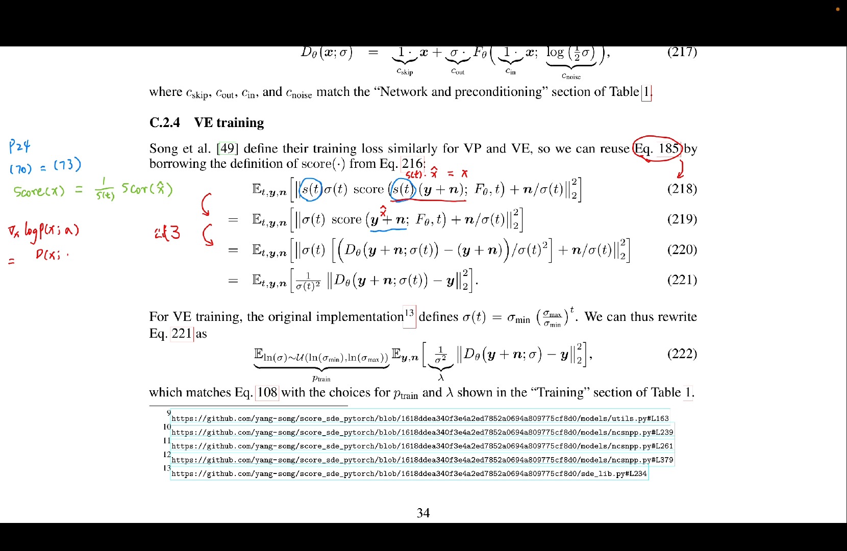 【公式推导】VP,VE,DDIM的训练目标一致,故损失权重lambda一致【附录C.1.3】【附录C.2.4】哔哩哔哩bilibili