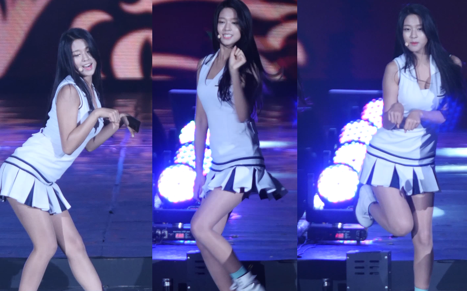 aoa金雪炫今天白色超短裙4k竖屏系列9比16饭拍3p