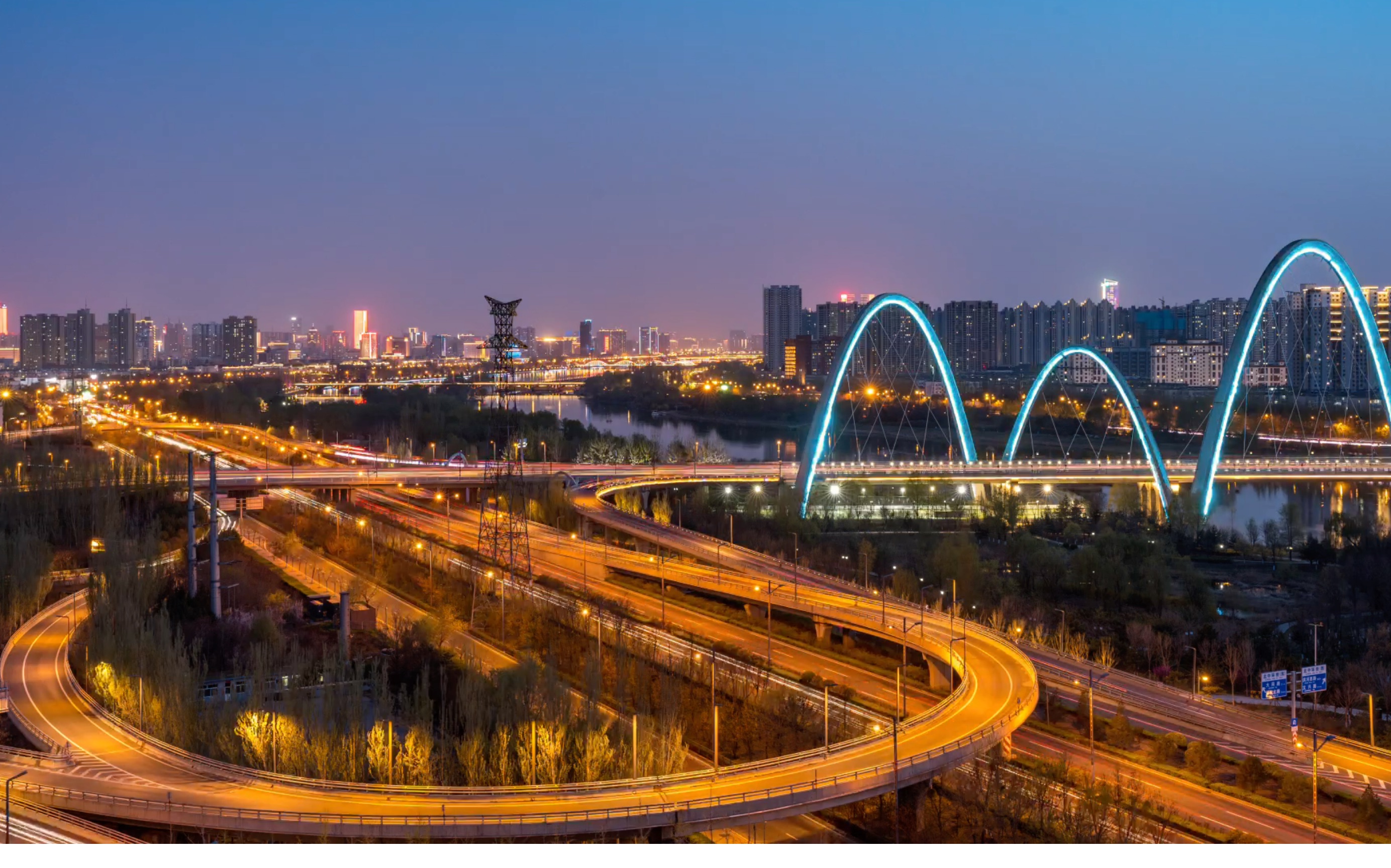 北中环桥日转夜延时拍摄