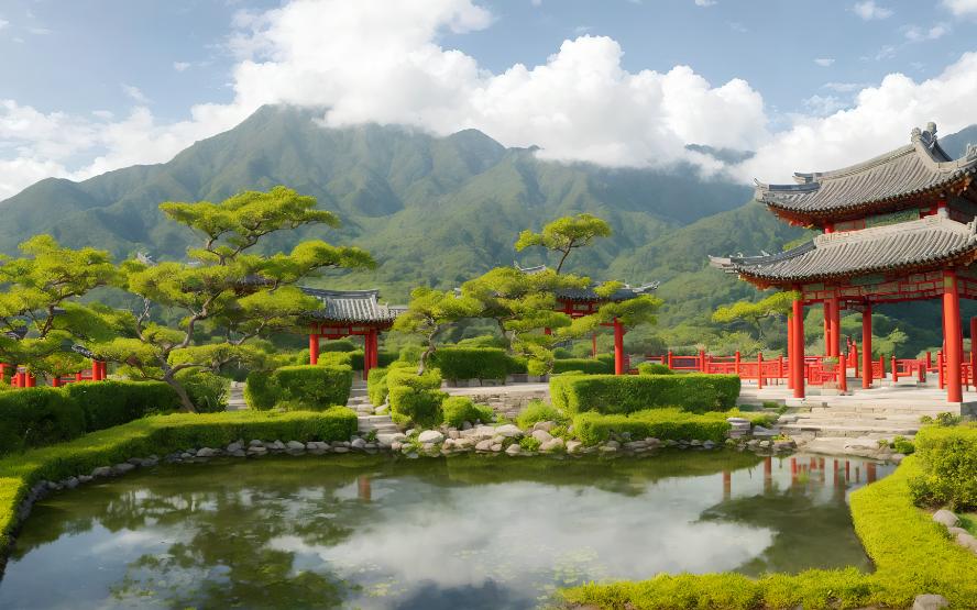 4k古风园林建筑第二期