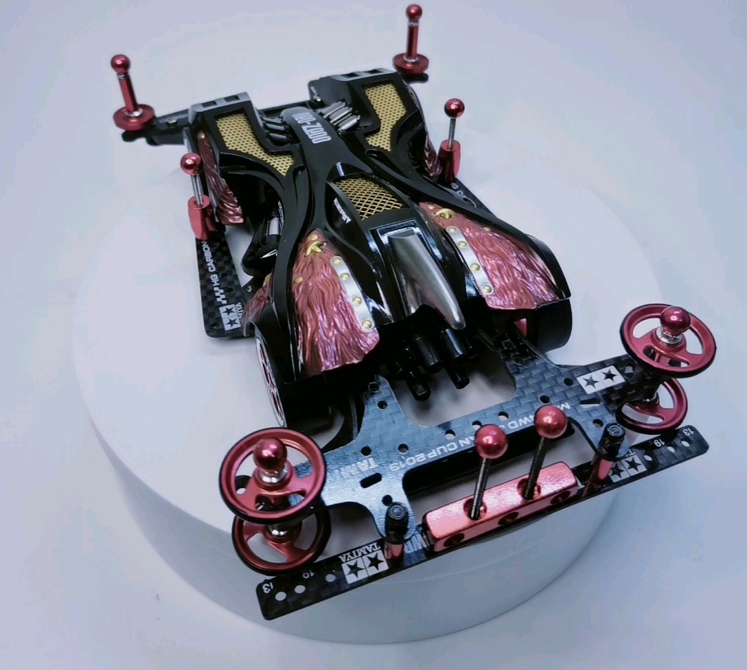 四驱车壳改106-兽化火鸟金属红