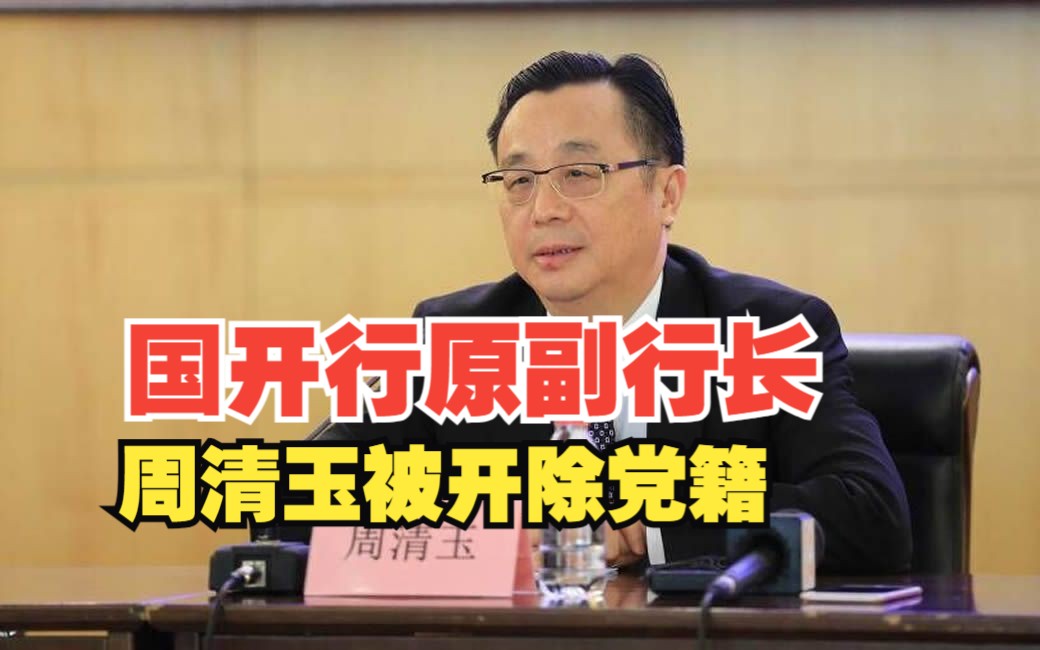 违规干预插手贷款发放工作,国开行原副行长周清玉被开除党籍