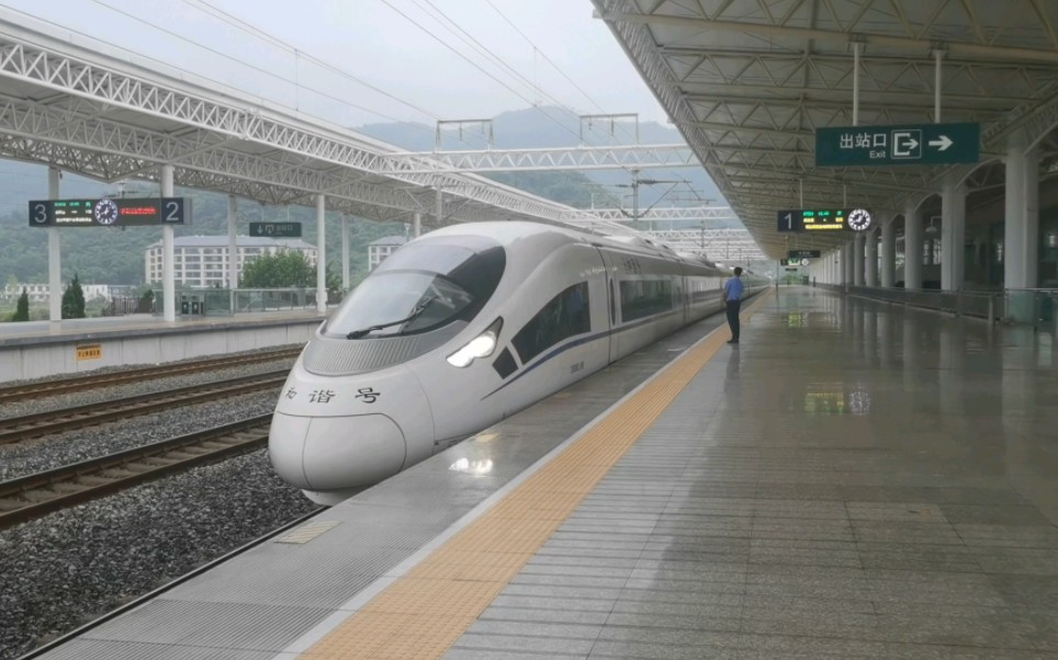 crh380cl-5619担当g7581次(南京南-苍南)平阳站1站台进站