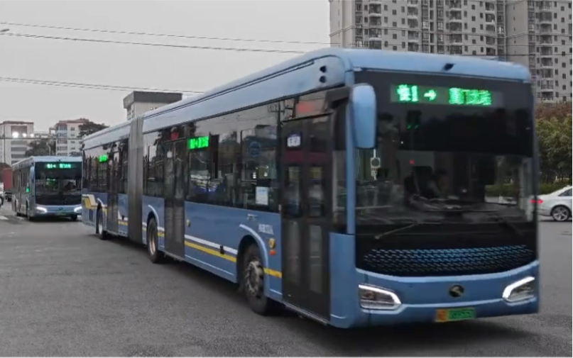 (厦门地铁/厦门快速公交)快1线xmq6180agbevl和xmq6125agbevl通过圣果