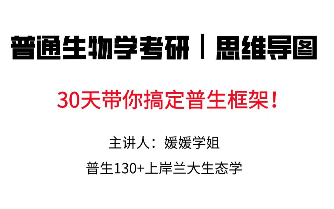 [图]普通生物学考研最系统框架带背