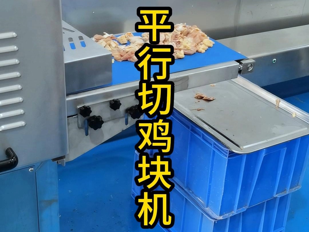 全自动化连续输送切鸡块,快速切割鸡肉块设备