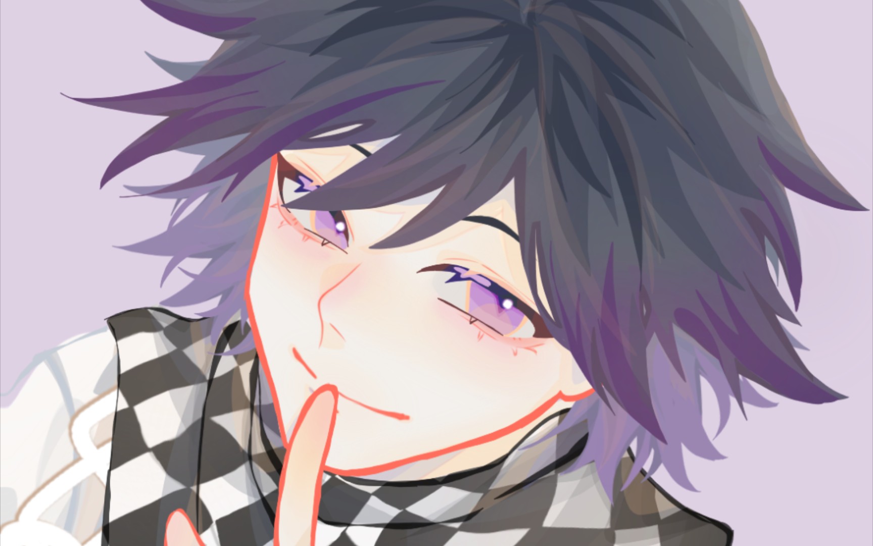 (绘画过程/弹丸论破v3)最王的头像绘制(?