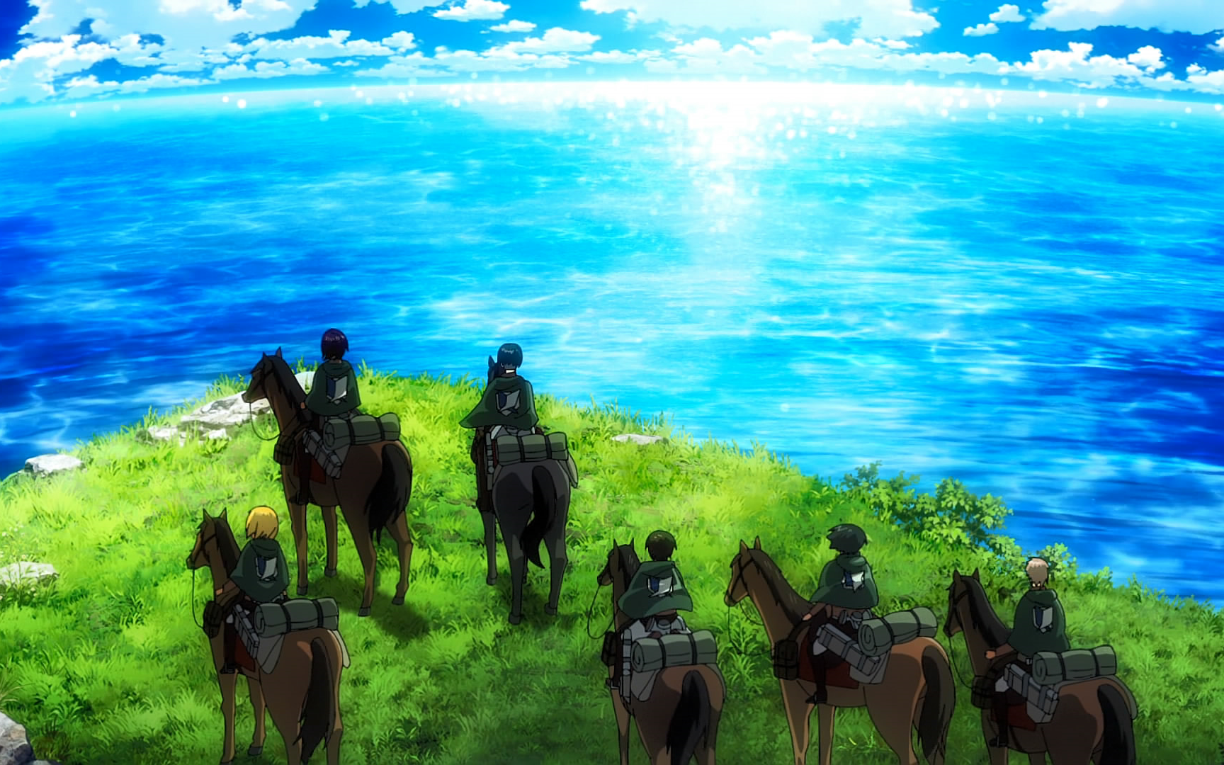 艾伦三笠阿尔敏终于看到大海了