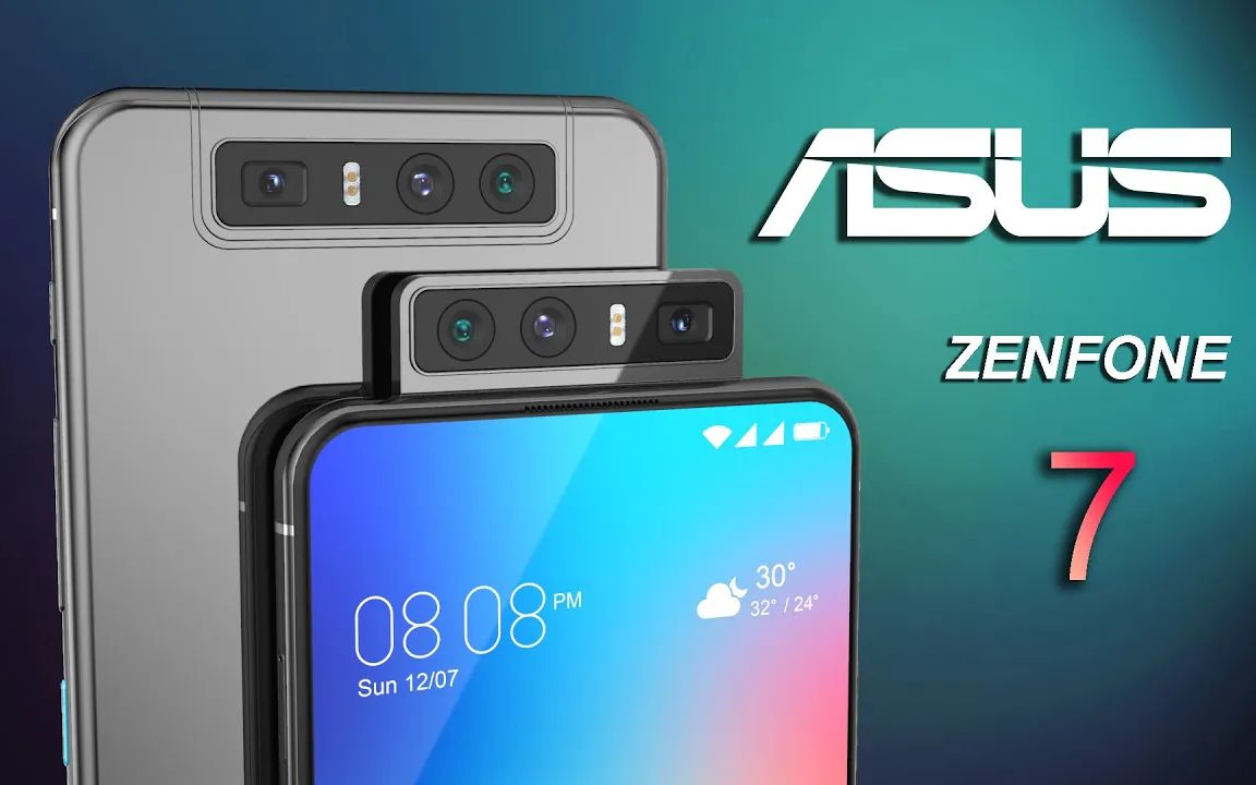 华硕zenfone 7 概念机:翻转相机,实现全面屏,另辟蹊径_哔哩哔哩 (゜