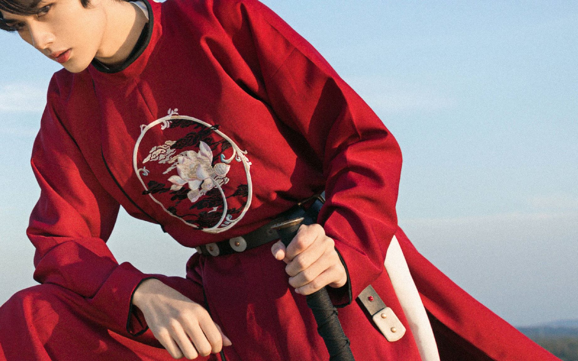 汉服开箱宴山亭花嫁圆领袍www