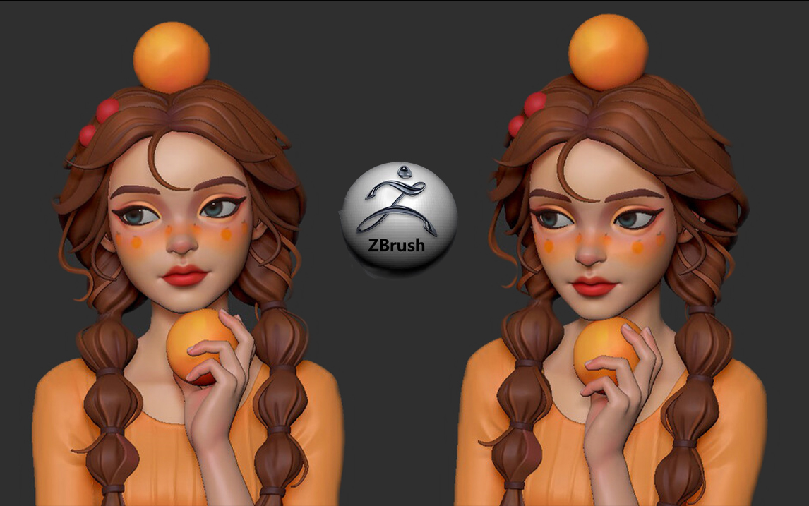 【zbrush角色雕刻】从球开始教你,3d动漫卡通角色高模手办雕刻,zbrush