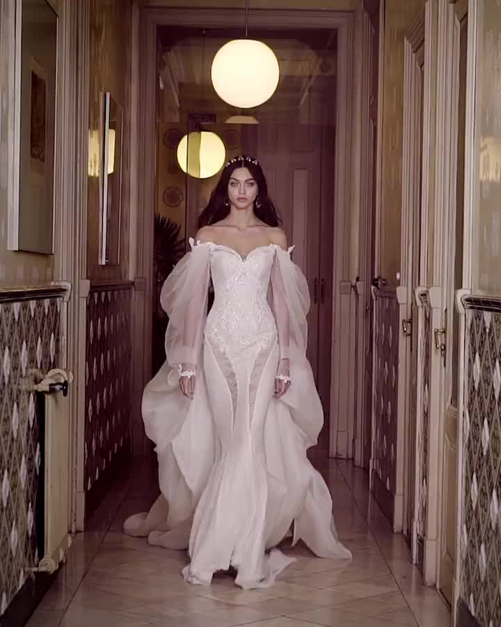 占据年度c位鱼尾婚纱|吉娜gina同款高定99