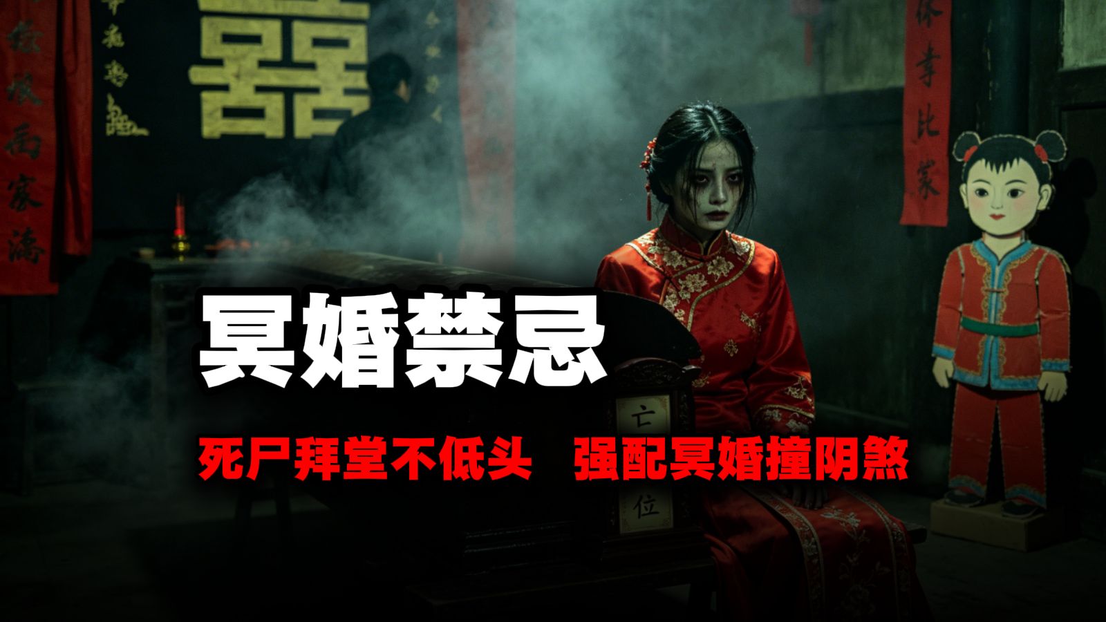 冥婚禁忌:红棺死尸拜堂不肯低头,强行配冥婚会冲撞阴煞-港港怪谈社-港港怪谈社-哔哩哔哩视频