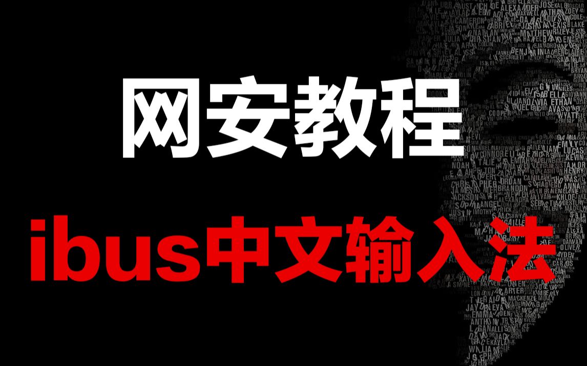 ibus中文输入法你知道吗?黑客/网络安全/渗透测试/kali哔哩哔哩bilibili