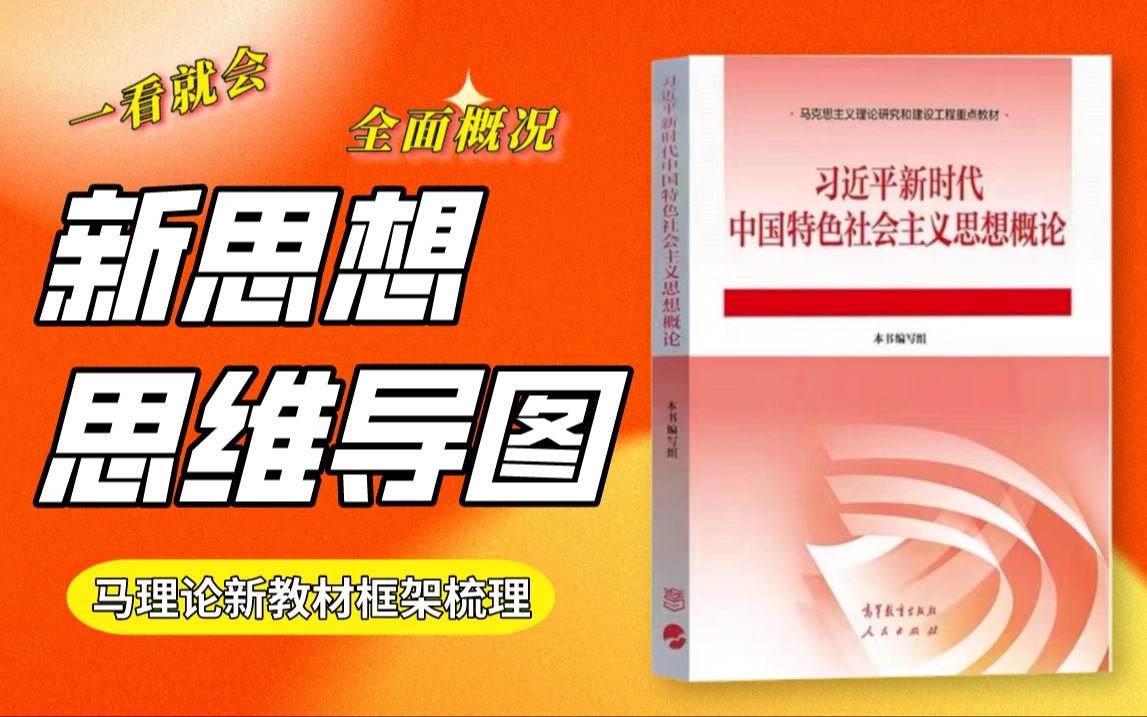 [图]【新思想】习概新增大纲/新教材—新中特思想概论思维导图、大纲梳理、要点概况、直接背诵