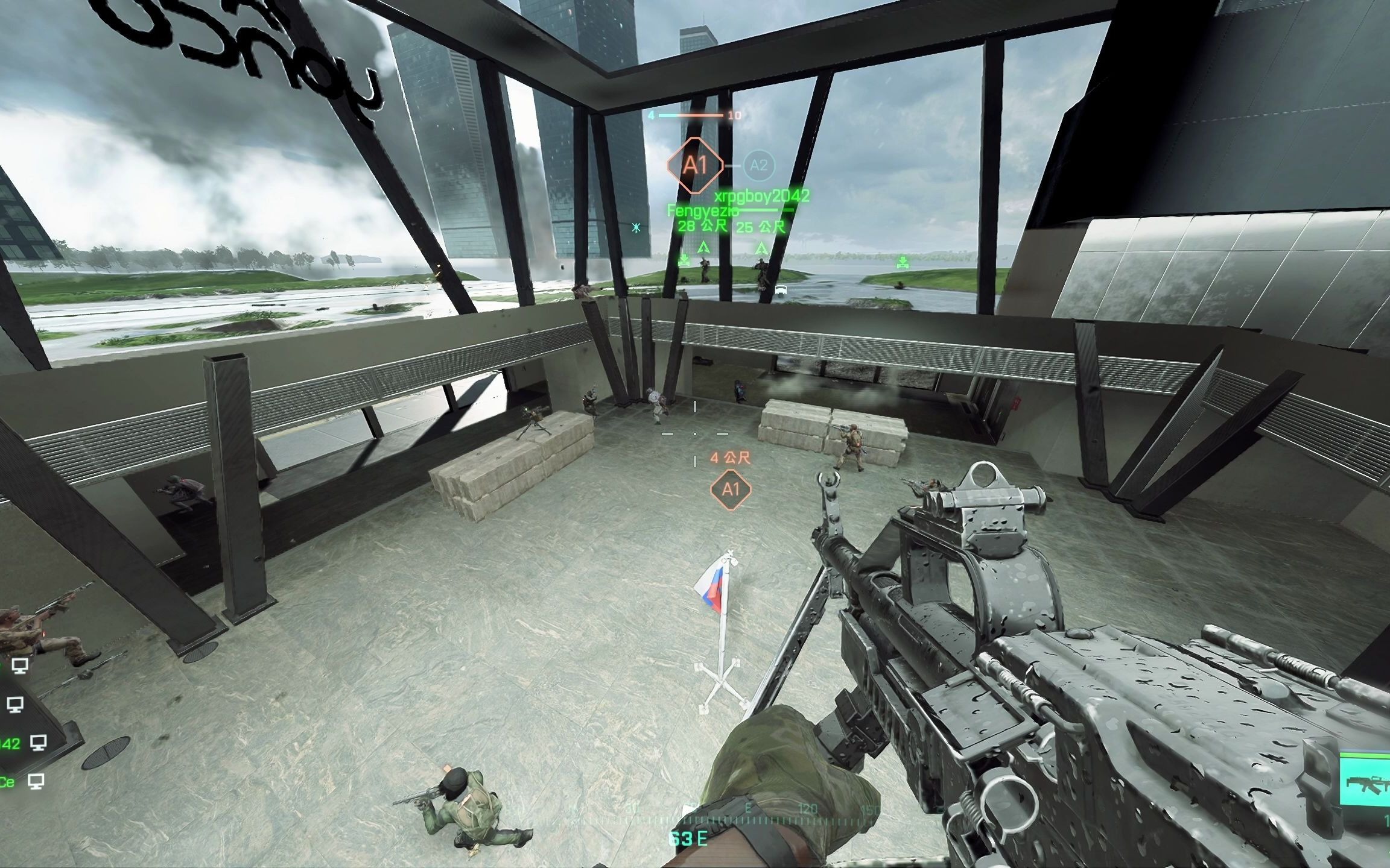 战地2042 万花筒 a1 bug点位,回到cf卡箱子时代,从里面看一览无余