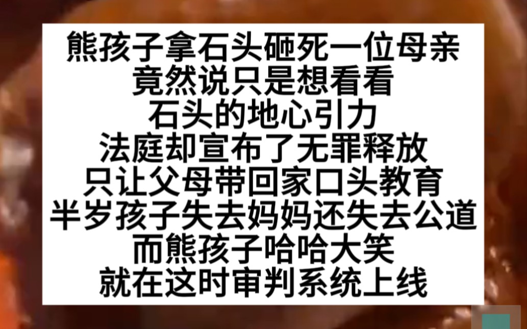 熊孩子拿石头砸死了人,说想试试石头的地心引力,小说推荐哔哩哔哩bilibili