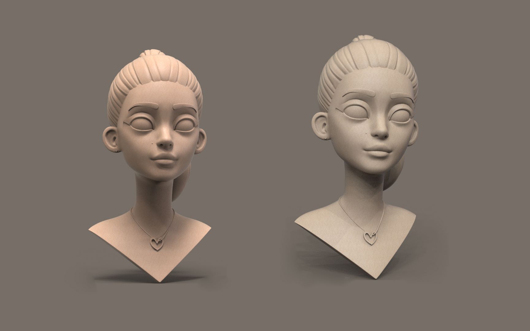 高马尾女孩雕刻教学-zbrush角色建模