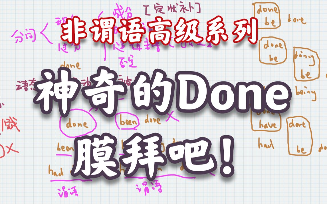 【G148】done有几种形式:过去分词的时态和语态哔哩哔哩bilibili