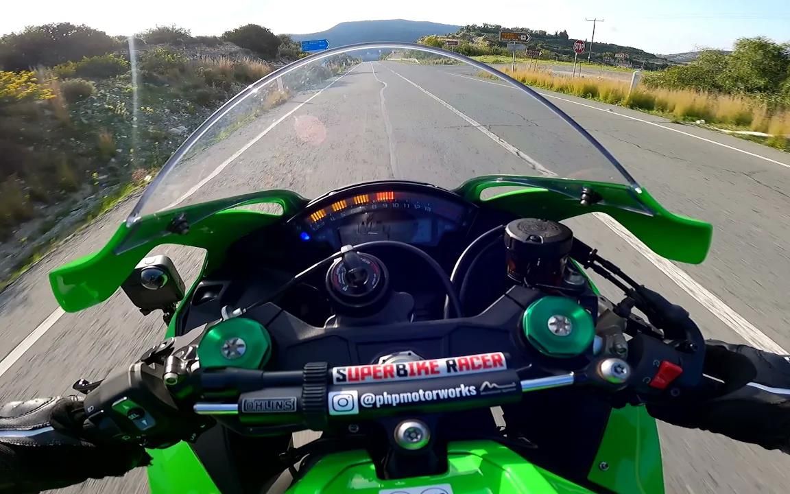 【第一视角】川崎忍者zx10r乡村公路极速狂飙 / streetbike racers