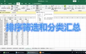 Download Video: Excel 快速学会数据排序、筛选和分类汇总