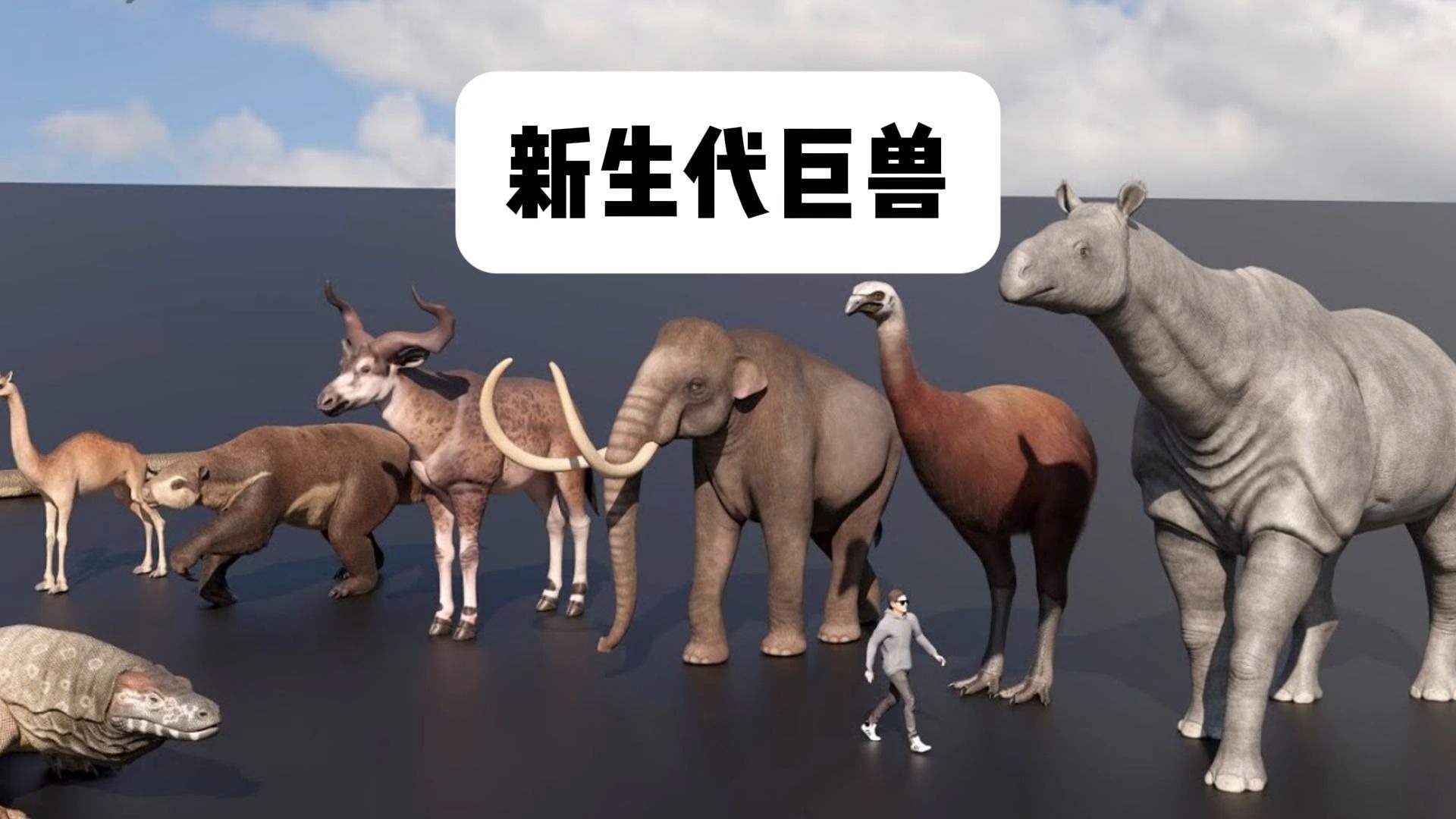 新生代时期生存的各类巨型史前动物