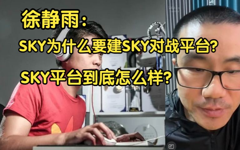 徐静雨:SKY为什么要建SKY对战平台?平台到底怎么样?哔哩哔哩bilibili