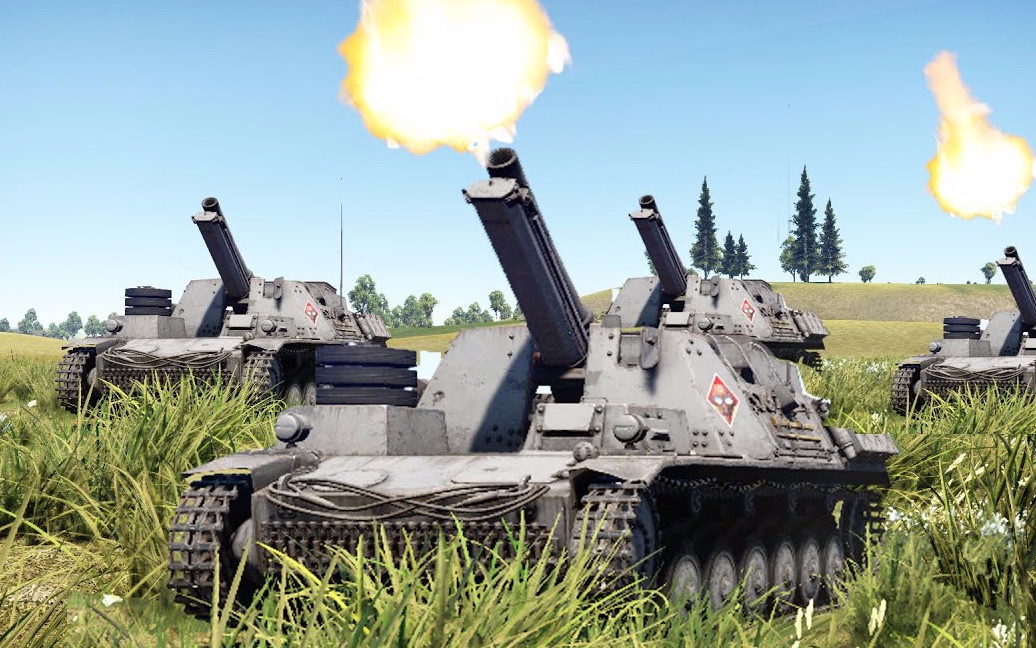 战争雷霆收到火力打击请求火炮开火二号突击炮野牛phlydaily陆历