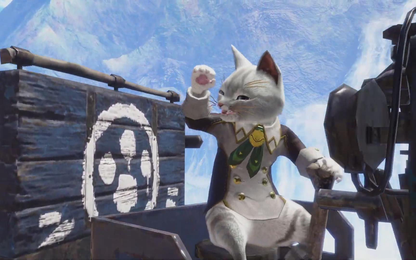 《怪物猎人崛起:曙光》在营地里的猫猫生态