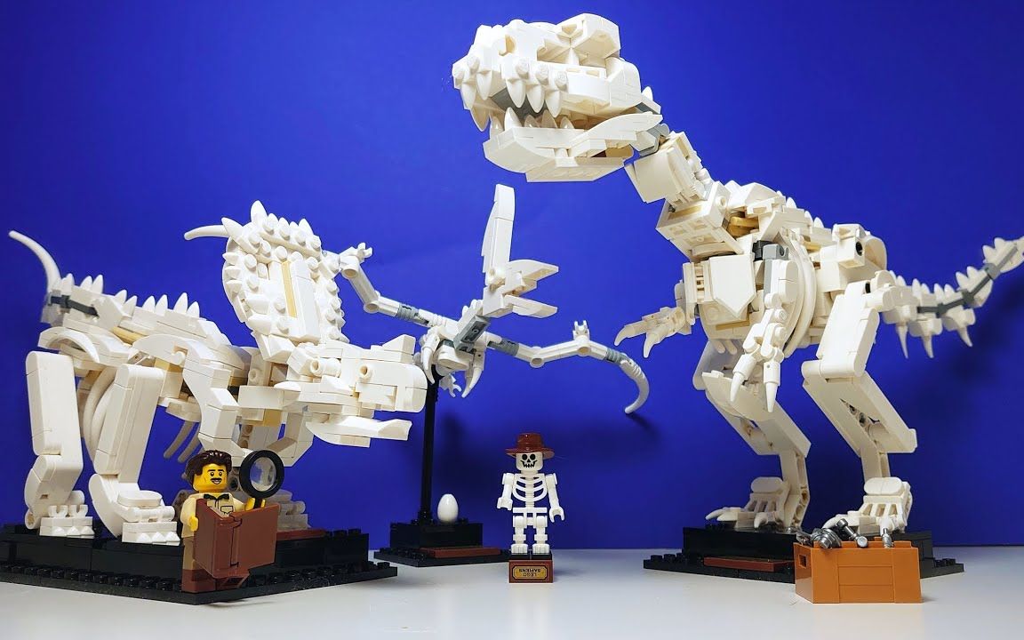 乐高lego 21320 ideas系列 恐龙化石 2019年版速拼评测_哔哩哔哩_bili