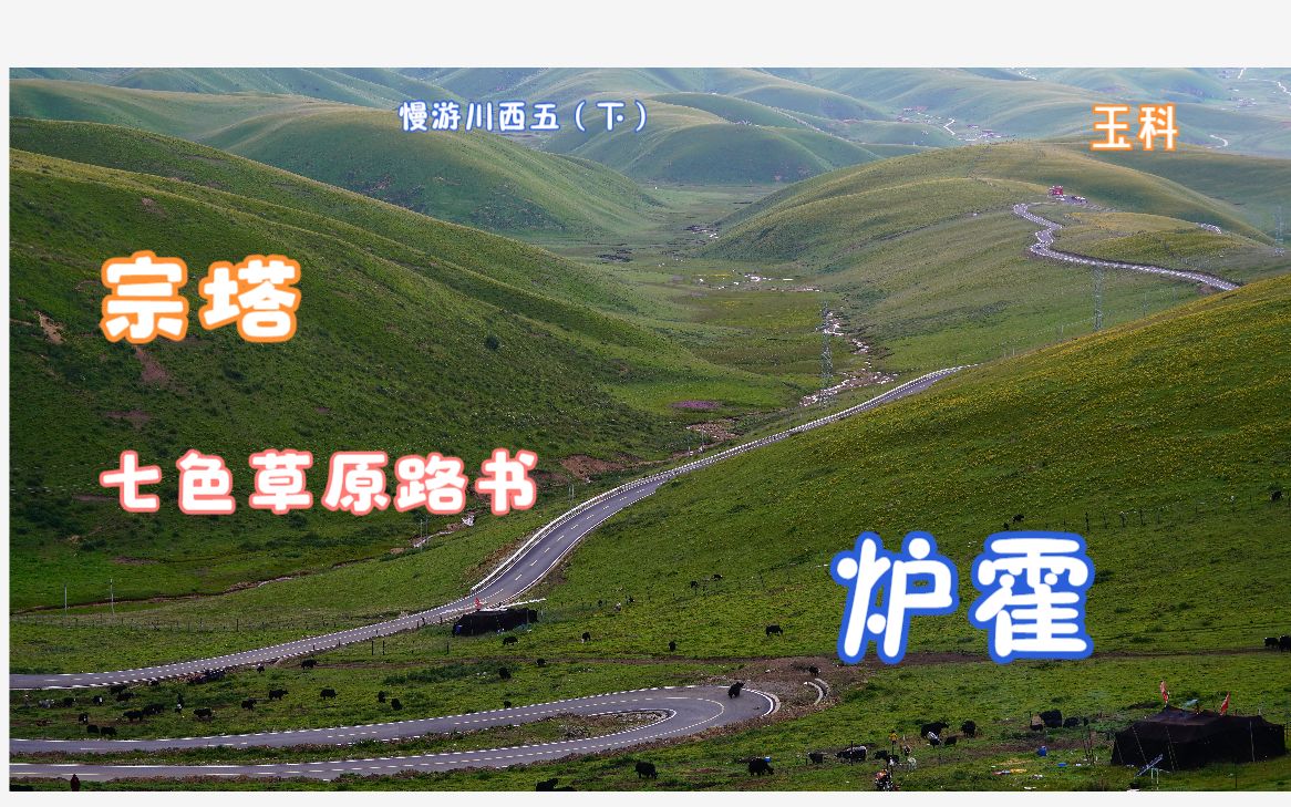 慢游川西五(下) 玉科草原宗塔七色草原炉霍 甘孜秘境宗塔七色草原路书哔哩哔哩bilibili