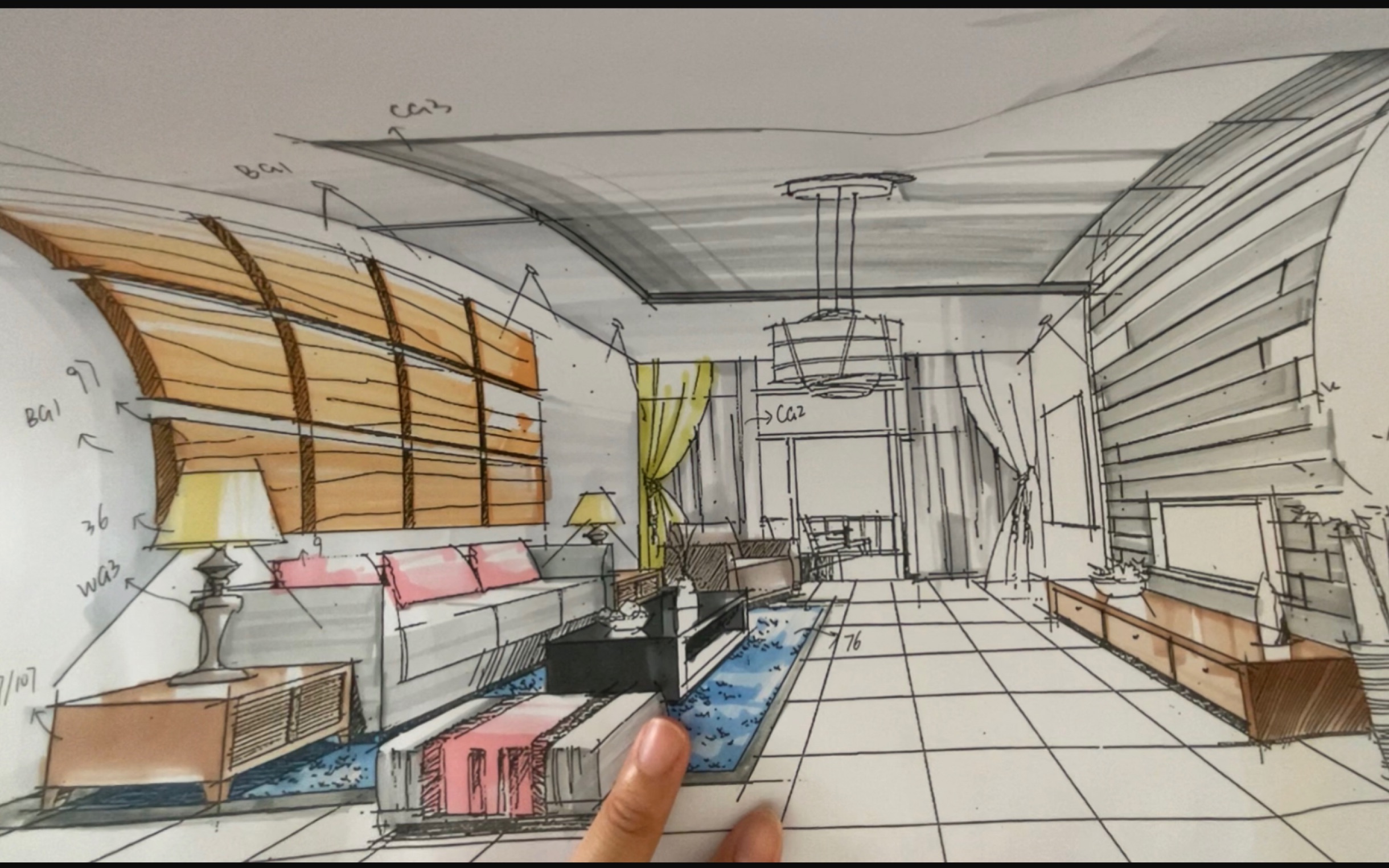 一点透视-客厅上色技法(上)