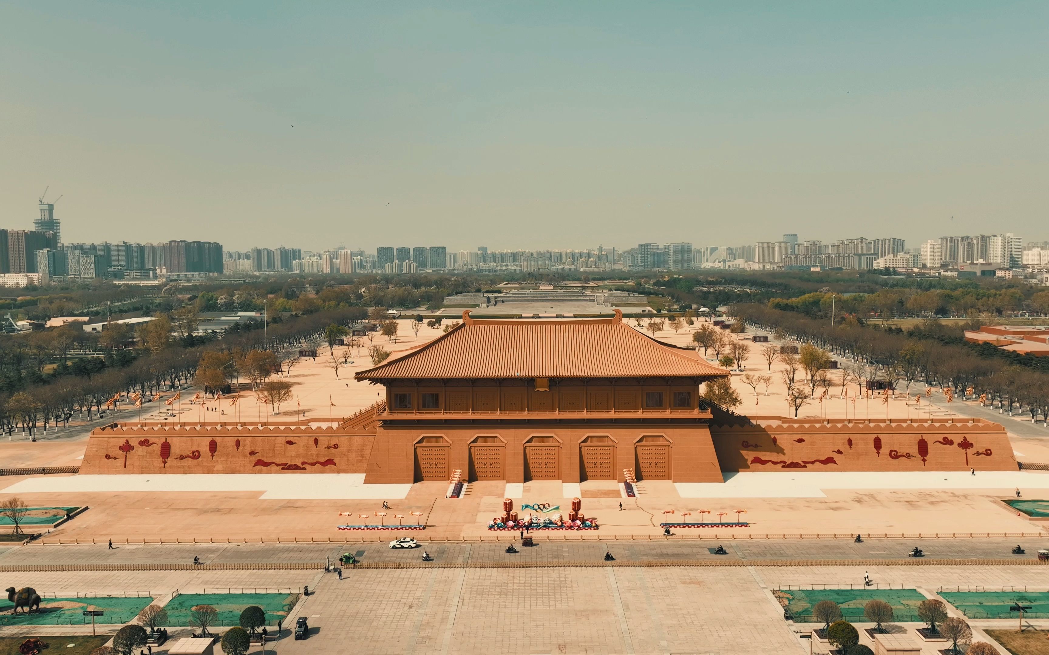 大明宫遗址公园全景图片