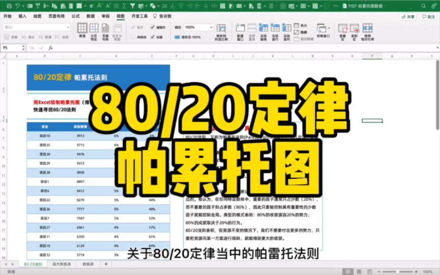 【Excel图表】Wps如何绘制帕累托图快速寻找爆款哔哩哔哩bilibili