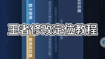 王者荣耀修改定位教程.哔哩哔哩bilibili教学视频