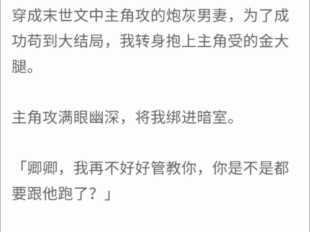 (完整版)穿成末世文中主角攻的炮灰男妻,为了成功苟到大结局,我转身抱上主角受的金大腿哔哩哔哩bilibili